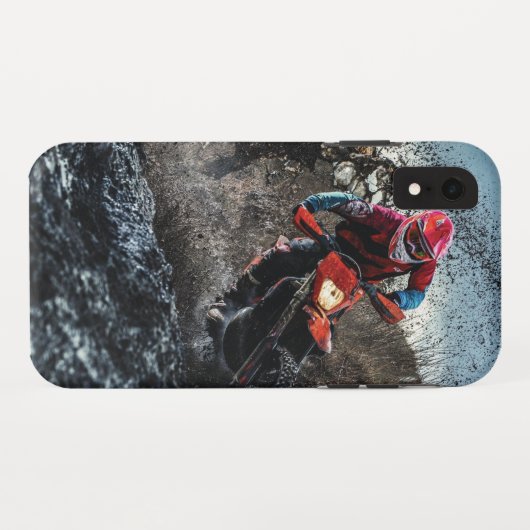 ダートバイクのライダー装飾用クッション Case-Mate iPhoneケース (裏面(横))