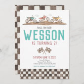 ダートバイクの招待状、バイクの招待状 招待状 (正面/裏面)