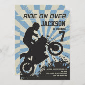 ダートバイクの誕生日招待状 / モトクロス / スポーツ 招待状 (正面/裏面)