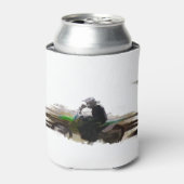 ダートバイクもしくは自転車に乗る人 – モトクロスレーサー 缶クーラー (缶正面)