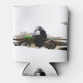 ダートバイクもしくは自転車に乗る人 – モトクロスレーサー 缶クーラー (正面)