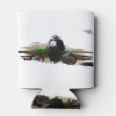 ダートバイクもしくは自転車に乗る人 – モトクロスレーサー 缶クーラー (裏面)