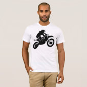 ダートバイクもしくは自転車に乗る人 Tシャツ (正面フル)