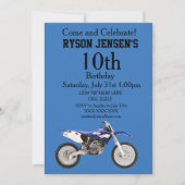 ダートバイクをテーマにしたスポーツ子供の誕生日招待状 招待状 (正面)