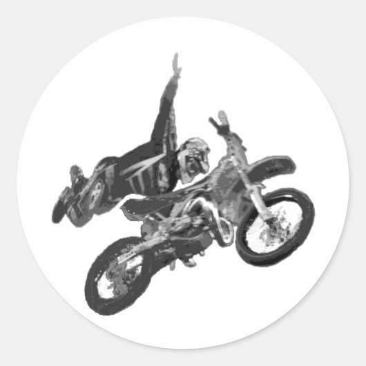 ダートバイクを使用したフリースタイリング ラウンドシール (正面)