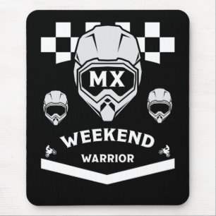 ダートバイクウィークエンドウォリアーMotocrossライダー マウスパッド