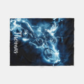 ダートバイクオートバイモトクロスレーシングパーソナライズされた フリースブランケット (正面(横))