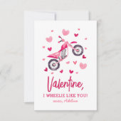 ダートバイクキッズバレンタインデー ノートカード (正面)