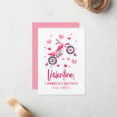 ダートバイクキッズバレンタインデー ノートカード (正面/裏面インサイチュ)