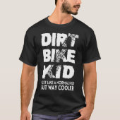 ダートバイクキッドモトクロスライディングボーイズレース Tシャツ (正面)