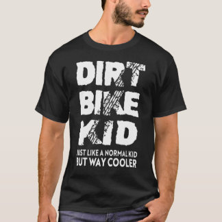 ダートバイクキッドモトクロスライディングボーイズレース Tシャツ