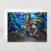 ダートバイクグラフィティアーバン通りアート ポストカード (正面/裏面)