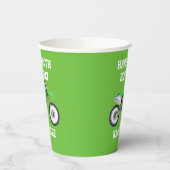 ダートバイクグリーン誕生日モータースポーツレース 紙コップ (左)