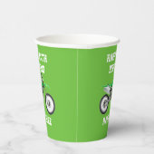 ダートバイクグリーン誕生日モータースポーツレース 紙コップ (右)