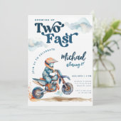 ダートバイクツーファスト誕生日 招待状 (スタンド正面)