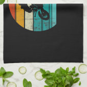 ダートバイクバイクのオートバイ贈男性へ与 キッチンタオル (折り畳み)