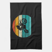 ダートバイクバイクのオートバイ贈男性へ与 キッチンタオル (縦)