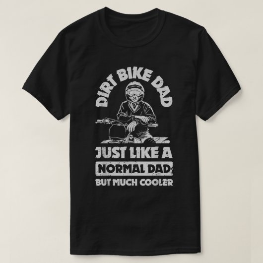 ダートバイクパパモトクロスエンデューロモーターサイクルスポーツFa Tシャツ (デザイン正面)