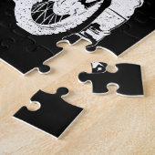 ダートバイクパパモトクロスバイクバイクもしくは自転車に乗る人ファザー ジグソーパズル (側面)