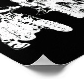 ダートバイクパパモトクロスバイクバイクもしくは自転車に乗る人父 ポスター (角)