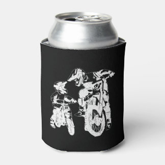 ダートバイクパパモトクロスバイクバイクもしくは自転車に乗る人父 缶クーラー