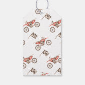 ダートバイクパーティーの好意ラベル |レーシングメッセージカード ギフトタグ (裏面)