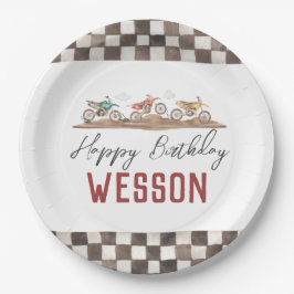 ダートバイクパーティープレート、バイクプレート ペーパープレート