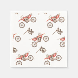 ダートバイクパーティー紙ナプキンス | Bike Napkins スタンダードカクテルナプキン