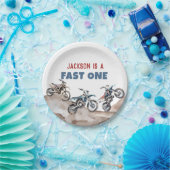 ダートバイクファストワンバースデーパーティー紙プレート ペーパープレート (パーティー)