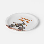 ダートバイクファーストワンバースデーパーティー紙 ペーパープレート (アングル)