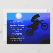 ダートバイクフルムーンナイトライドモトクロス誕生日 招待状 (裏面)