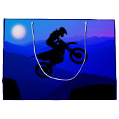 ダートバイクフルムーンナイトライドモトクロス ラージペーパーバッグ (裏面)