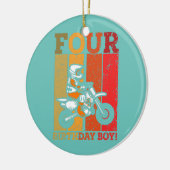 ダートバイクボーイズ4th誕生日4 4ダートバイク セラミックオーナメント (左)