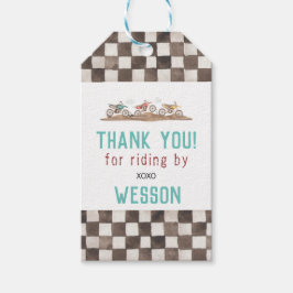 ダートバイクメッセージカード、ダートバイクパーティーの好意、 ギフトタグ