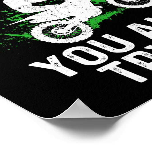 ダートバイクモトもしクロスダートア飛んでいるン'T You are ポスター (角)