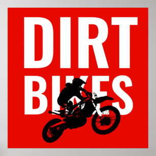 ダートバイクモトクロスオートバイスポーツアーポップ・アートのト ポスター