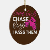 ダートバイクモトクロスガール セラミックオーナメント (右)