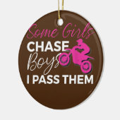 ダートバイクモトクロスガール セラミックオーナメント (左)