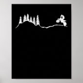 ダートバイクモトクロスバイクもしくは自転車に乗る人おもしろいエンデューロバイク ポスター (正面)