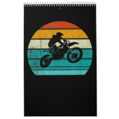 ダートバイクモトクロスバイクギフト男性へ カレンダー (カバー)