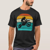 ダートバイクモトクロスバイクヴィンテージレトロボーイズ Tシャツ (正面)