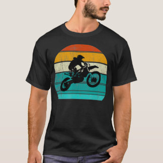 ダートバイクモトクロスバイクヴィンテージレトロボーイズ Tシャツ