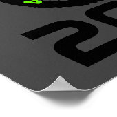 ダートバイクモトクロスブルーグリーングレー卒業 ポスター (角)