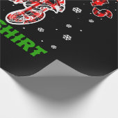 ダートバイクモトクロスプレイドバイクもしくは自転車に乗る人クリスマスパジャマ ラッピングペーパー (角)