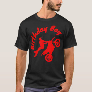 ダートバイクモトクロスライダーボーイエクストリーム誕生日 Tシャツ