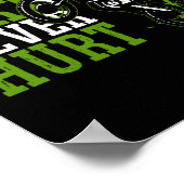 ダートバイクモトクロス少し汚れ決して傷つかない ポスター (角)