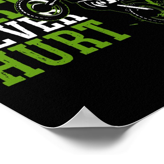 ダートバイクモトクロス少し汚れ決して傷つかない ポスター (角)