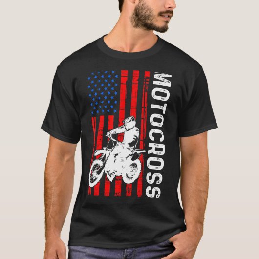 ダートバイクモトクロスMxライダーオフロードレース7 Tシャツ (正面)