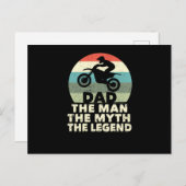 ダートバイクモトクロスMXライダーパパザマンザ神話 ポストカード (正面/裏面)