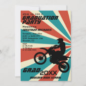 ダートバイクモトクロスPHOTO日が差すこと卒業 招待状 (正面)